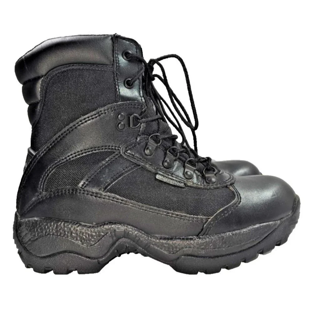 Herman Survivors Commander Mens Size 7.5 Black Leather Waterproof Military Boots